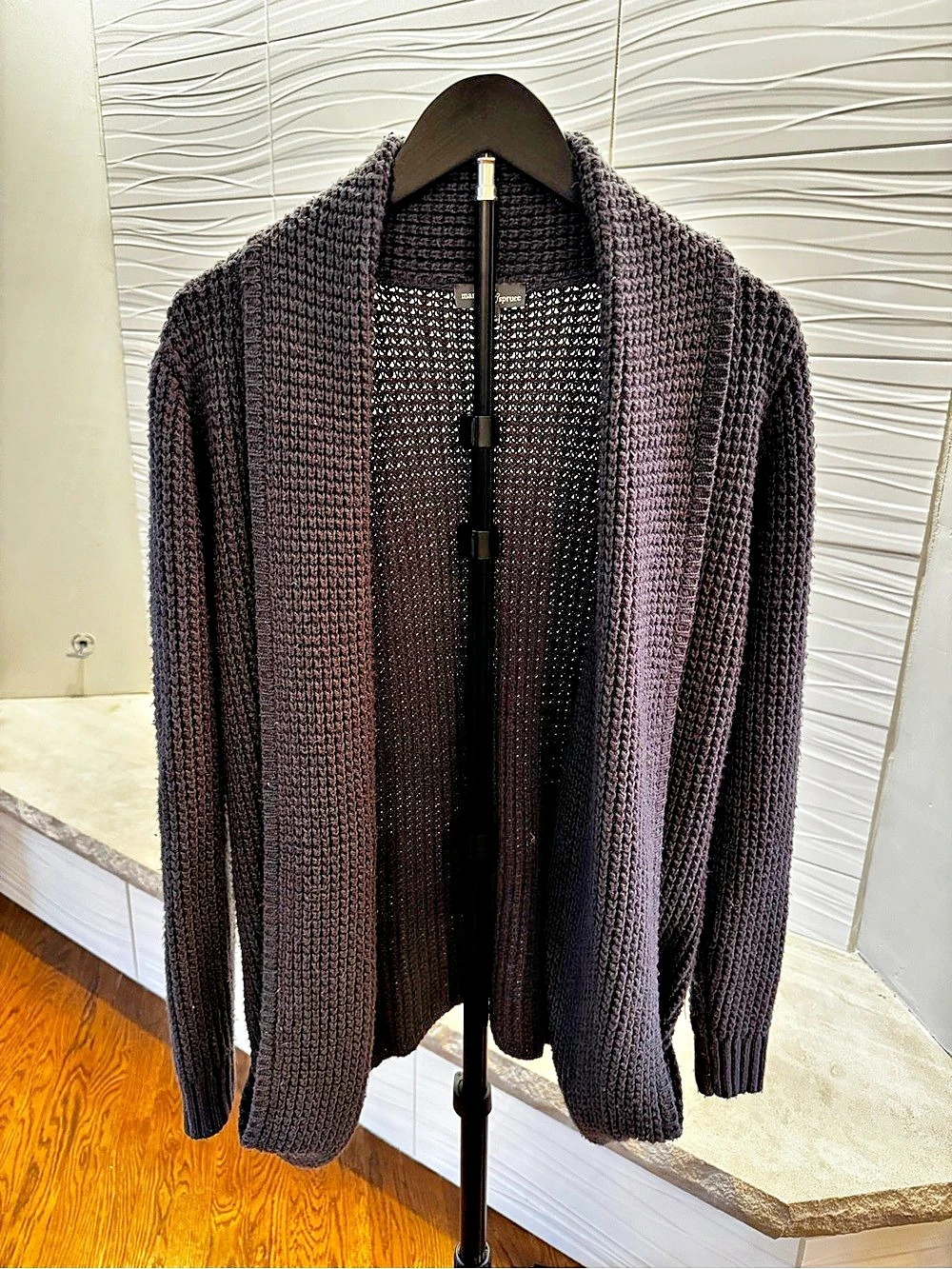 Market & Spruce Chunky Knit Cardigan in charcoal gray women’s small